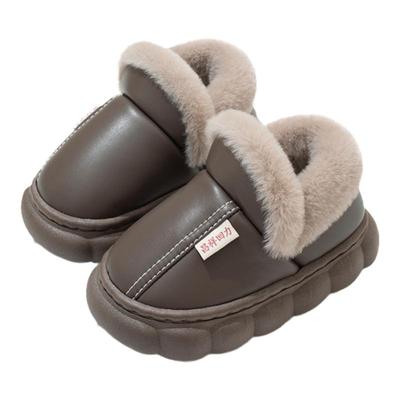 外穿防滑防水保暖亲子棉拖鞋冬季