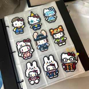 拼豆成品透明收纳册四九宫格收纳本收纳盒 get 拼豆收纳新方式