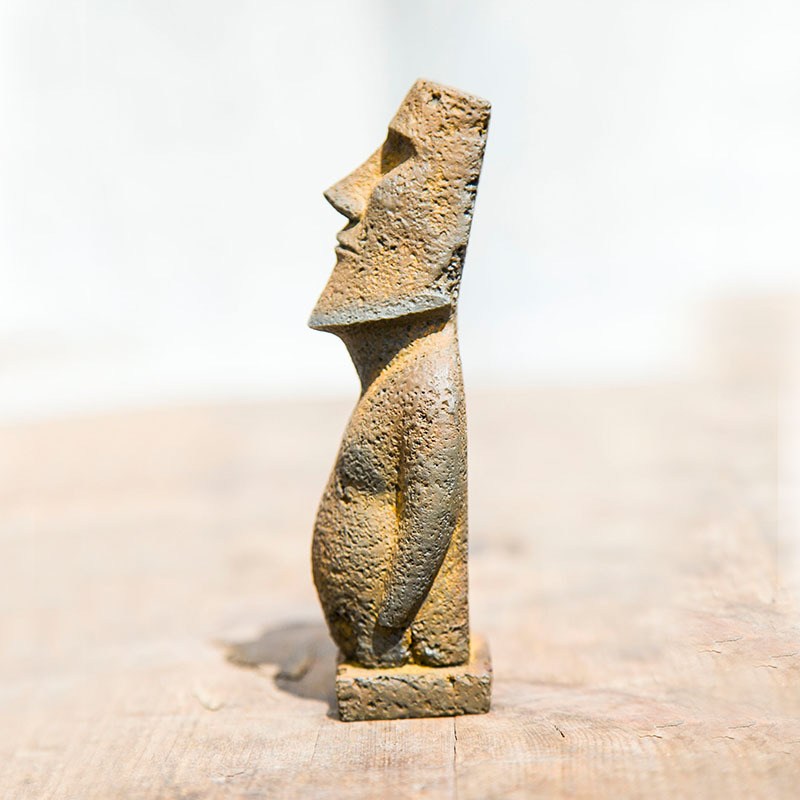 北欧风创意摩艾石像旧客厅作复古工艺品摆件家居书房桌面装饰品