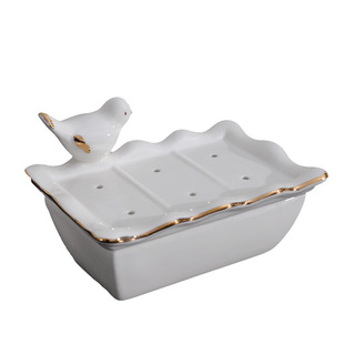 简约裂纹瓷洗漱牙刷置物架陶瓷牙刷架浴室卫浴卫生间收纳架牙具座