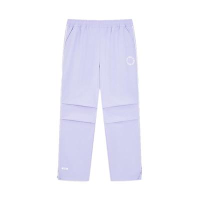 特步春秋季女款直筒运动风裤子宽松褶皱设计抽绳束脚休闲长裤