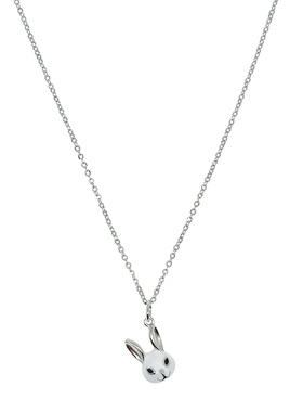 可爱卡通925纯银小白兔项链