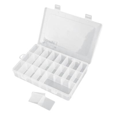 鹿仙子多格零件盒螺丝收纳盒塑料透明分类格子工具电子元件样品盒