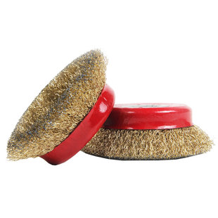 碗型钢丝轮100角磨机抛光轮125磨光机金属打磨除锈轮不锈钢钢丝刷