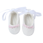 Hanakimi英国手工婴儿童宝宝白色系带学步鞋软底女童新生儿公主鞋