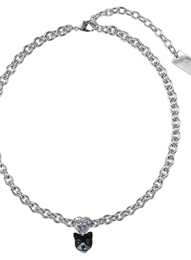 【限时7折】XTASTE 1800dreamland 小猫女王爱心项链原创锁骨链