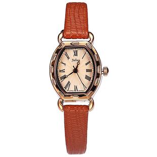 聚利时手表女款轻奢小众高级感复古学生小表盘小巧精致女士石英表