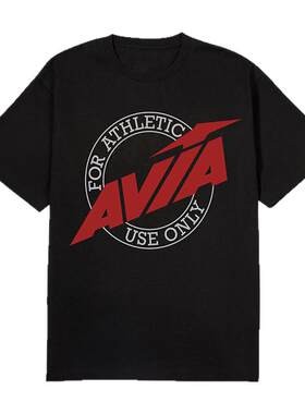 AVIA爱威亚印花短袖圆领纯棉T恤