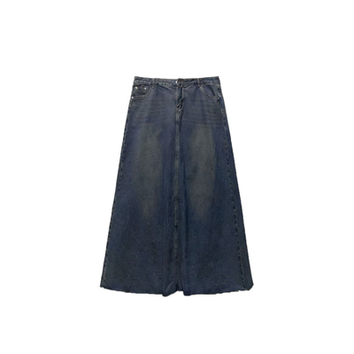 高腰显瘦长款牛仔半身裙