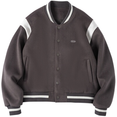 【INRM官方店】拼接毛呢棒球服