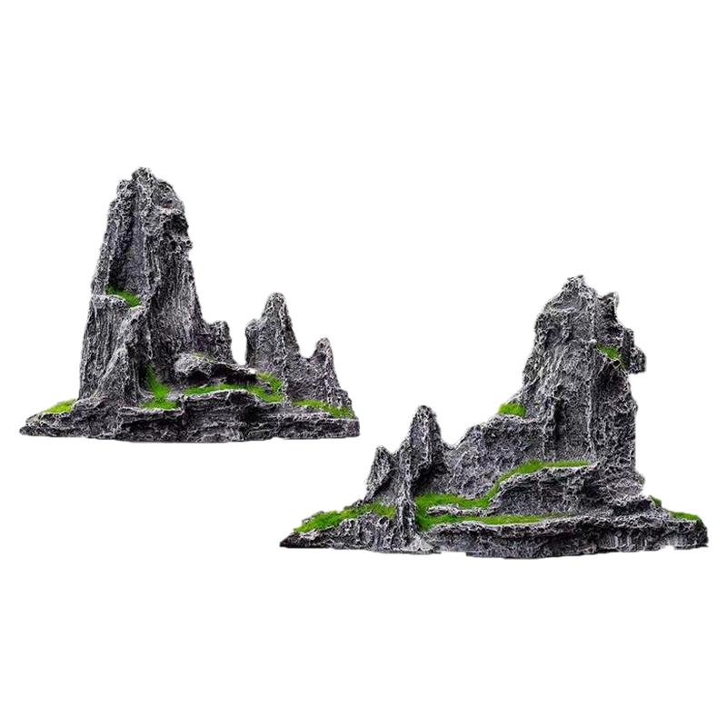 【真石头】鱼缸造景假山鱼缸摆件套餐青龙石躲避屋景观石布景装饰