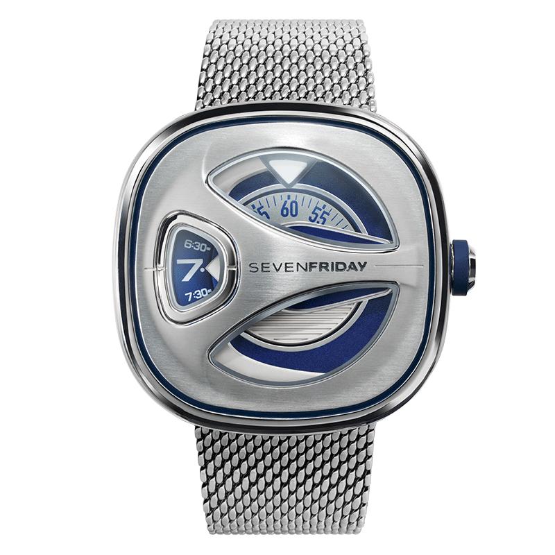 【自营】SEVENFRIDAY七个星期五手表男 时尚钢带机械男表ME1/01M