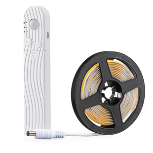 充电款光控人体感应灯带免打孔布线无线自粘衣橱鞋柜装饰氛围灯条