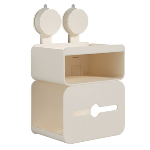 卫生间吸盘纸巾盒免打孔厕所置物架厕纸架抽纸放置盒洗手间卷纸架