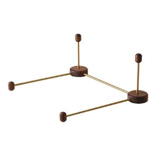 黑胡桃木笔记本电脑增高架游戏本散热支架电竞房桌面桌搭架托实木