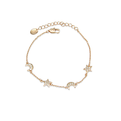时尚精致锆石星月手链