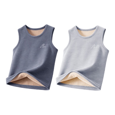 男童秋冬德绒加厚发热保暖背心