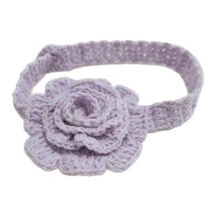 秋冬新款女士气质文艺复古编织淡紫色大花朵夸张项链颈链