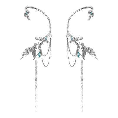 APART OF ME鱼尾耳挂流苏耳骨夹女原创小众设计感高级个性耳饰