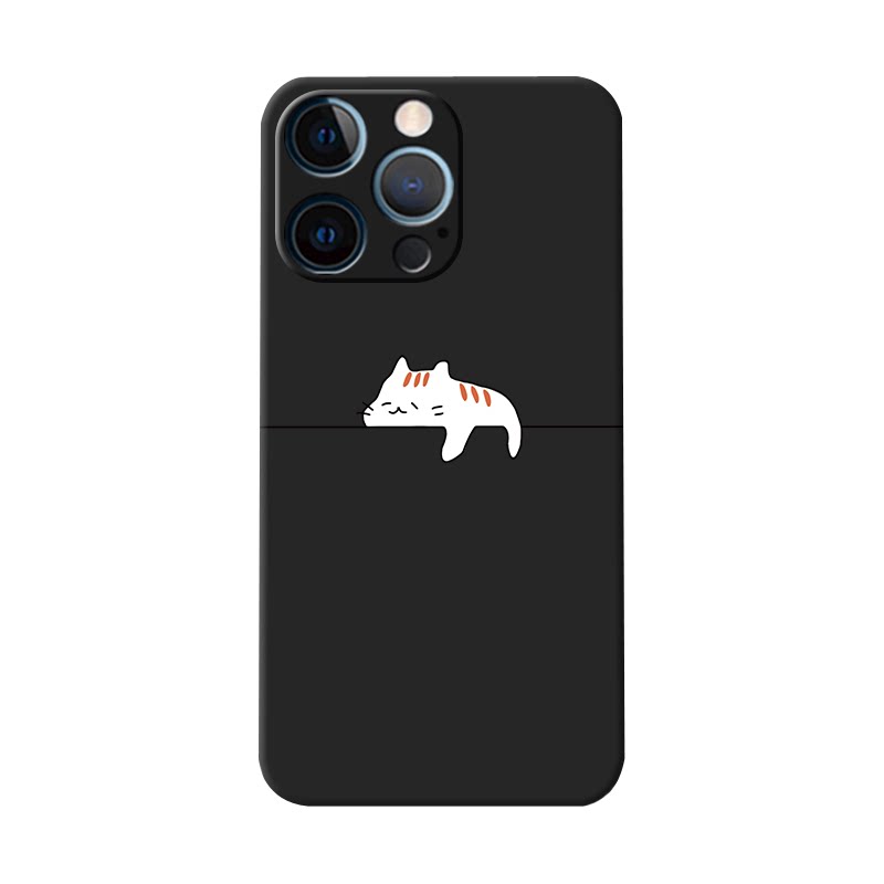 一朶午荷16/17air/18适用iPhone13手机壳xr苹果12promax简约11卡通磨砂14plus可爱mini