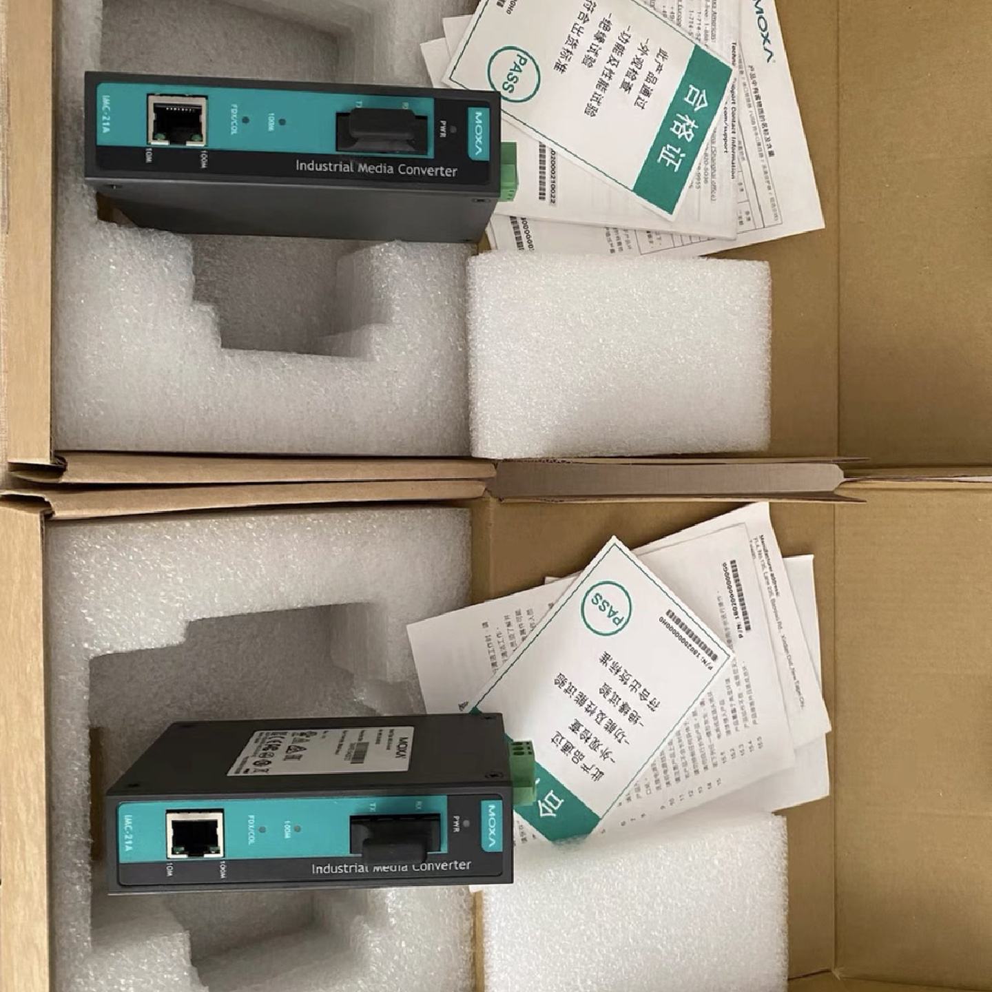 议价摩莎MOXA IMC-21A-S-SC-T 单模工业级光电转换器全新现货