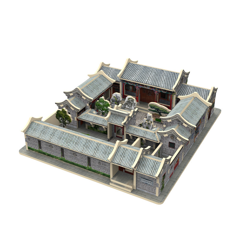 四合院成品建筑模型北京特色文创