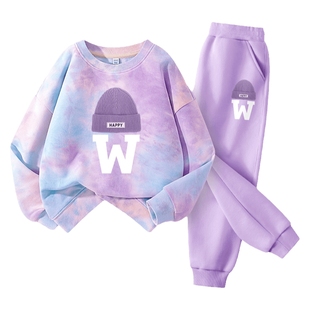 拉夏贝尔童装女童春套装2026新款春装裤子女孩卫衣儿童春季运动衣