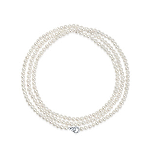 京润妙曼925银淡水珍珠毛衣链5.0-6.0mm圆形长款叠戴秋冬百搭女D