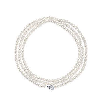 京润圆形双层可叠戴毛衣链秋冬女