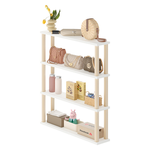 门后窄置物架超薄窄缝多层收纳架实木极窄落地木架夹缝架简易书架