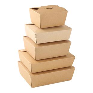 牛皮纸餐盒一次性外卖打包盒炒饭韩式炸鸡纸盒子沙拉便当野餐饭盒