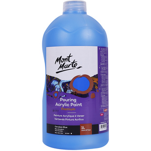 蒙玛特 大桶流体画颜料大容量流体暴力熊大桶颜料1L大瓶抖音同款ins流体画材料diy涂鸦硅油细胞画