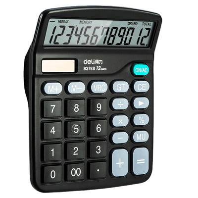 得力837es计算器12位经济型桌面