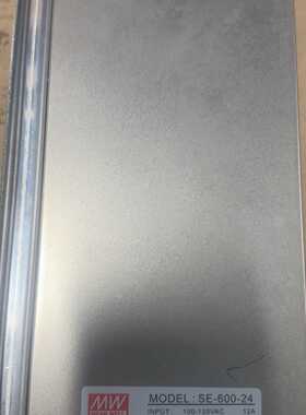 溢价-明纬SE-600-24开关电源，24V 25A，输入
