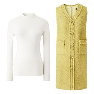 颜域100纯羊毛毛衣连衣裙两件套女士2024新款套装冬装一整套穿搭