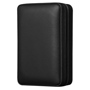 VANITY FAIR便携式保湿牛皮皮套雪茄盒剪刀打火机套装雪松木内衬