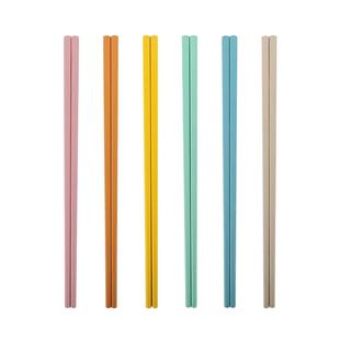 彩色合金筷子家用糖果色防滑防霉耐高温创意个性不同颜色家庭分类