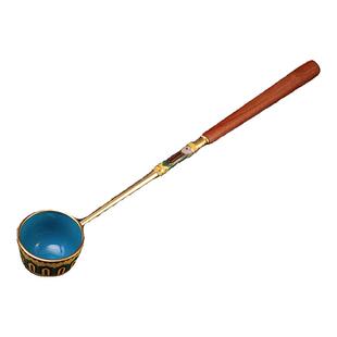 佛具用品浴佛勺景泰蓝铜勺子黄铜寺院浴佛节太子佛沐浴淋水勺长柄