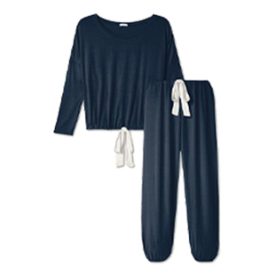 Eberjey美国轻奢莫代尔系带休闲套头家居服可外穿睡衣套装女春夏