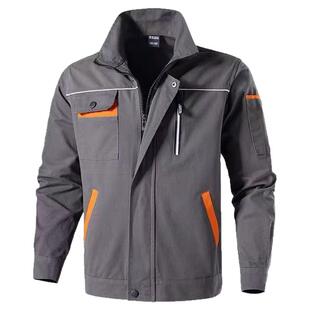 纯棉工作服套装男春秋劳保服装加厚防烫耐磨阻燃电焊工地反光工装