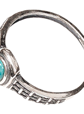 镂空绿松石戒指小众设计