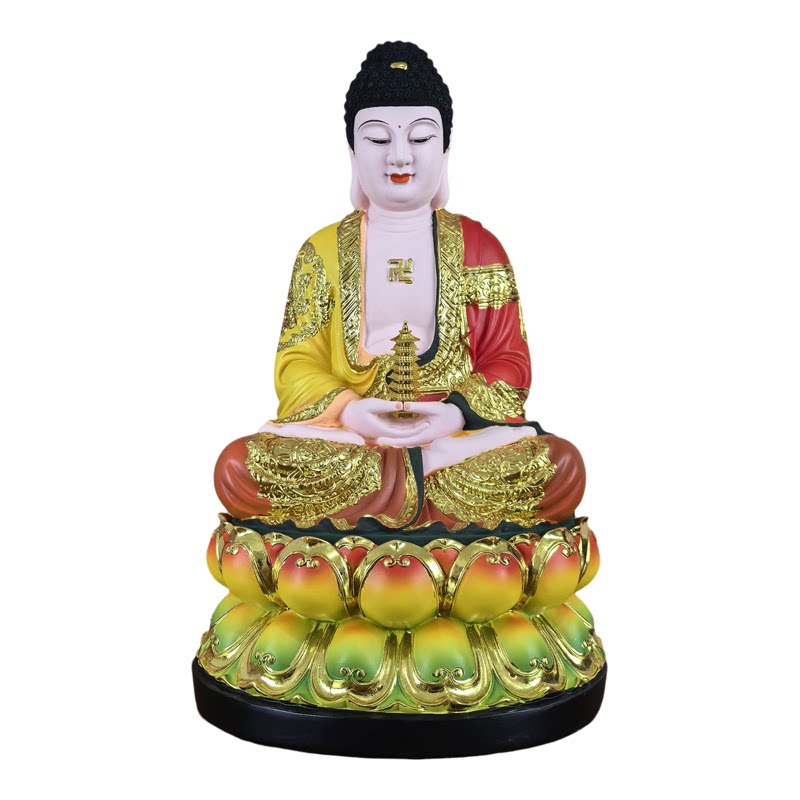 如来佛祖像药师佛像树脂三宝佛像释迦牟尼佛像七彩阿弥陀佛像
