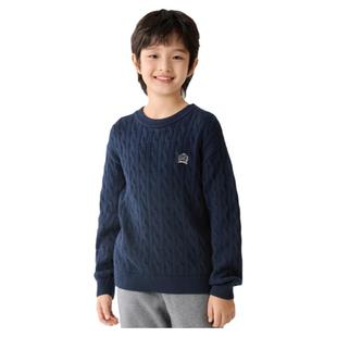 巴拉巴拉男童毛衣大童纯棉针织衫儿童保暖套头毛衫冬装新款童装潮