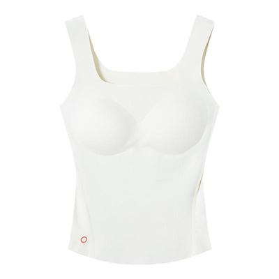 从轻带胸垫保暖背心修容方领女