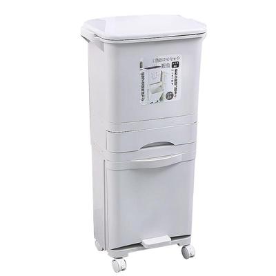 高款免弯腰厨房垃圾桶干湿分离