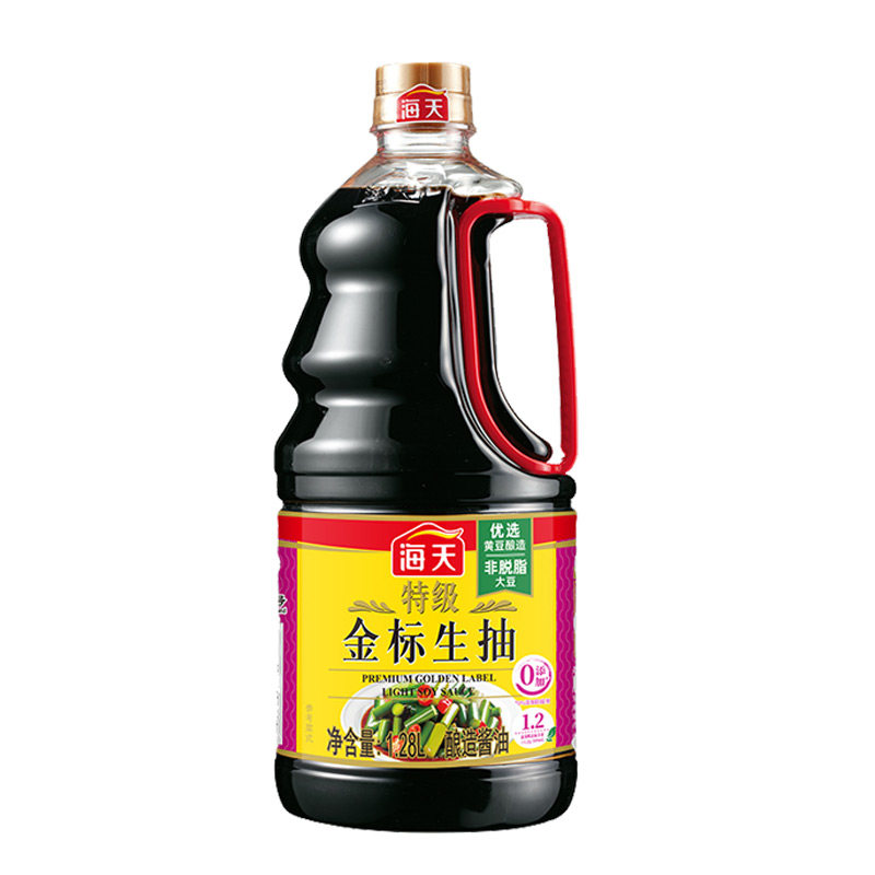 海天特级金标生抽1.28L调味品