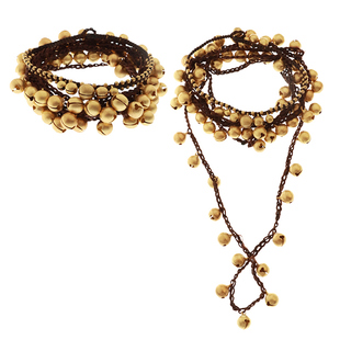 民族波西米亚风金色铃铛脚链脚铃手铃有声音肚皮舞蹈异域希腊沙滩