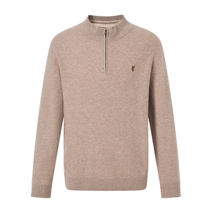 【100%绵羊毛】POLOWALK男式羊毛衫2025冬季新品巴恩风半高领上衣