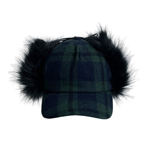 三环路时尚格纹鸭舌护耳帽格子雷锋帽复古加毛棒球帽加深大帽围