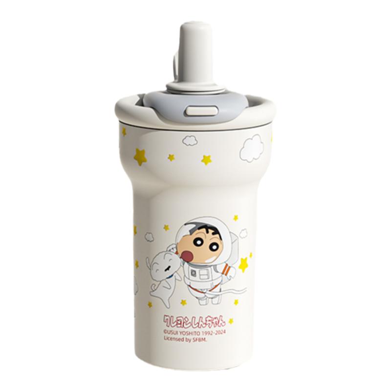 蜡笔小新保温杯吸管杯子